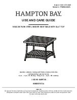 Предварительный просмотр 1 страницы HAMPTON BAY FWS80486G Use And Care Manual