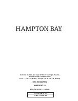 Предварительный просмотр 8 страницы HAMPTON BAY FWS80486G Use And Care Manual