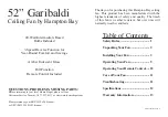 Предварительный просмотр 2 страницы HAMPTON BAY Garibaldi Owner'S Manual