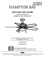 HAMPTON BAY GAZEBO III Use And Care Manual предпросмотр