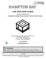 Предварительный просмотр 8 страницы HAMPTON BAY GC-41016-SRP Use And Care Manual