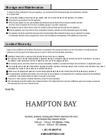 Предварительный просмотр 24 страницы HAMPTON BAY GC-41016-SRP Use And Care Manual