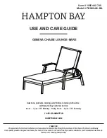 Preview for 1 page of HAMPTON BAY GENEVA FBS60431-BA Use And Care Manual