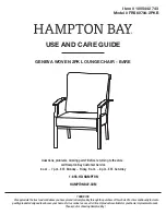 Предварительный просмотр 1 страницы HAMPTON BAY GENEVA FRS60704-2PKB Use And Care Manual