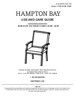 HAMPTON BAY GENEVA FRS60786-2PKB Use And Care Manual preview