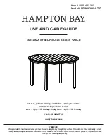 Предварительный просмотр 1 страницы HAMPTON BAY GENEVA FRS60786S-ST5T Use And Care Manual