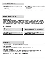 Preview for 2 page of HAMPTON BAY GFM00469A Use And Care Manual