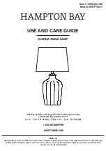 Предварительный просмотр 1 страницы HAMPTON BAY GIANNA Use And Care Manual