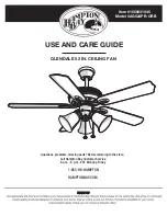 HAMPTON BAY GLENDALE AG524PR-ORB Use And Care Manual предпросмотр