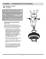 Предварительный просмотр 12 страницы HAMPTON BAY GLENDALE II AG524PR-WH Use And Care Manual