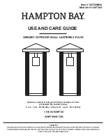 HAMPTON BAY GRANBY 51130T BK Use And Care Manual preview