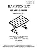 HAMPTON BAY GRAYSON GT-6890-SSS Use And Care Manual предпросмотр