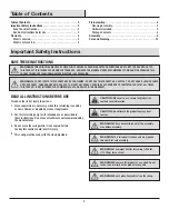 Preview for 2 page of HAMPTON BAY GSM00340A Use And Care Manual