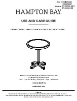 HAMPTON BAY GT-6891A-SSS Use And Care Manual preview