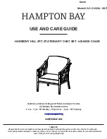 HAMPTON BAY HARMONY HILL GC-51050A-SSP Use And Care Manual preview