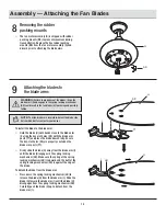 Предварительный просмотр 14 страницы HAMPTON BAY HARPER AM214-WH Use And Care Manual