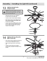 Предварительный просмотр 17 страницы HAMPTON BAY HARPER AM214-WH Use And Care Manual