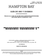 Preview for 11 page of HAMPTON BAY HB-17122-HS Use And Care Manual