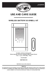 HAMPTON BAY HB-7314-00 Use And Care Manual preview