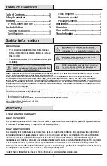 Preview for 2 page of HAMPTON BAY HB-7401-00 Use And Care Manual