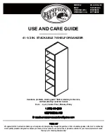 HAMPTON BAY HD-SHUS-020 Use And Care Manual preview