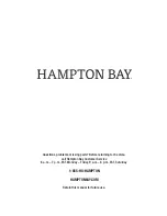 Preview for 8 page of HAMPTON BAY HDP00833 Use And Care Manual