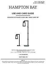 Preview for 1 page of HAMPTON BAY HDP90084BL Use And Care Manual