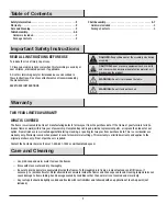 Preview for 2 page of HAMPTON BAY HEATHER GLEN FRN-312640-SS Use And Care Manual