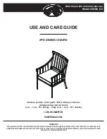 Preview for 1 page of HAMPTON BAY Highland Point Motion Club Dinning Chair 3035e... Use And Care Manual