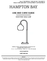 HAMPTON BAY HIGHSTONE HDP34327ABOP Use And Care Manual preview