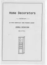 Preview for 1 page of HAMPTON BAY Home Decorators Collection BF-21891 Assembly Instruction Manual