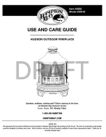 Preview for 1 page of HAMPTON BAY Hudson Use And Care Manual