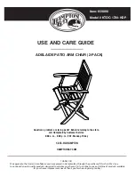HAMPTON BAY KTOC-1730-HDP Use And Care Manual preview