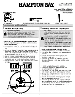 HAMPTON BAY KXX1501LX-01 Use And Care Manual предпросмотр