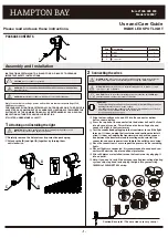 HAMPTON BAY L08557 Use And Care Manual preview