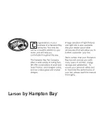 Preview for 2 page of HAMPTON BAY Larson Owner'S Manual