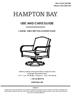 Предварительный просмотр 1 страницы HAMPTON BAY LAUREL OAKS 725.0492.000 Use And Care Manual