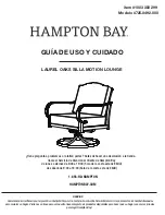 Предварительный просмотр 9 страницы HAMPTON BAY LAUREL OAKS 725.0492.000 Use And Care Manual