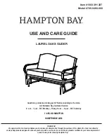 HAMPTON BAY LAUREL OAKS 725.0493.000 Use And Care Manual предпросмотр