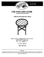 HAMPTON BAY LEMON GROVE BISTRO TABLE D11230-TB Use And Care Manual preview