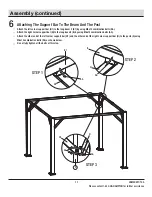 Предварительный просмотр 11 страницы HAMPTON BAY LORSTON 12 X 12 FT GAZEBO GFM30731E Use And Care Manual