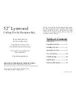 Preview for 2 page of HAMPTON BAY Lynwood Owner'S Manual