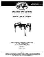 HAMPTON BAY MADISON 13H-001-OT-PR Use And Care Manual preview