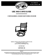 HAMPTON BAY MADISON 13H-001-SR2 Use And Care Manual preview