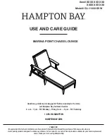 HAMPTON BAY MARINA POINT GL-11022-SSW Use And Care Manual preview