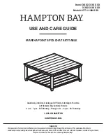 Preview for 1 page of HAMPTON BAY MARINA POINT GT-11189-SSS Use And Care Manual