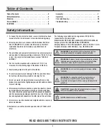 Preview for 2 page of HAMPTON BAY MARLSTON N375-MWH Use And Care Manual