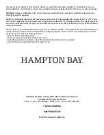 Preview for 17 page of HAMPTON BAY MARLSTON N375-MWH Use And Care Manual