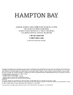 Preview for 26 page of HAMPTON BAY MENA HUGGER 92402 Use And Care Manual