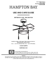 Preview for 1 page of HAMPTON BAY METARIE II YG922B-MBK Use And Care Manual